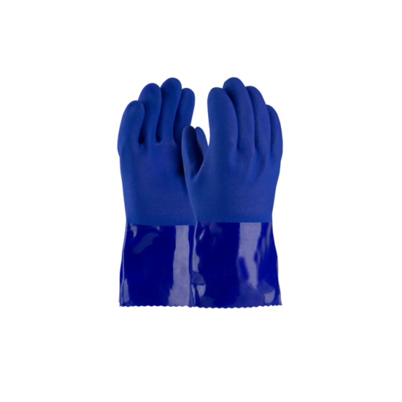 Double Dipped PVC Gloves Blue